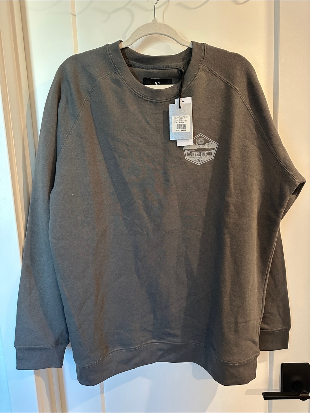 Men's Gray Crewneck Sweatshirt - Mountain Resort Logo XL Utah 100 years